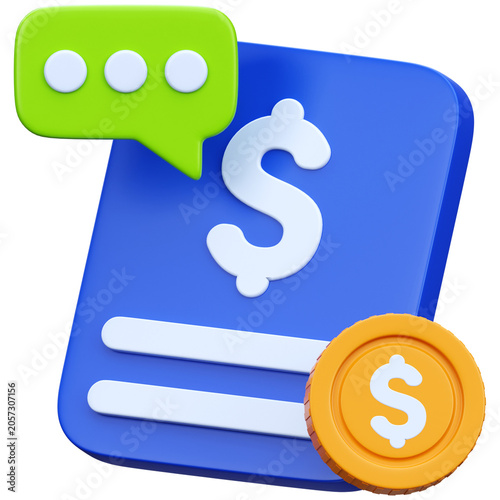 Quadro su tela Request Payment Money Collection 3D Icon