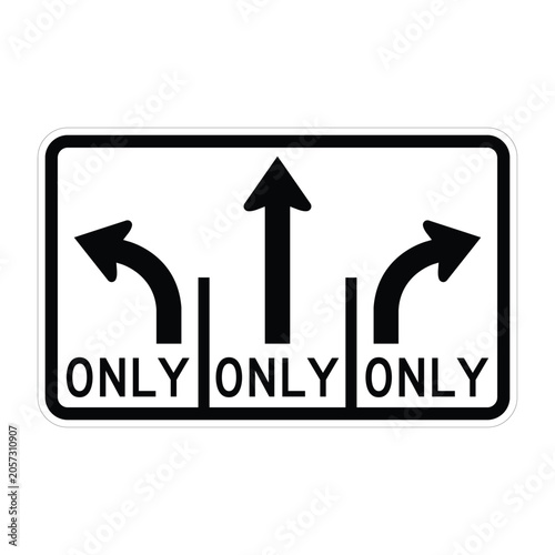 R3-8b Advance Intersection Lane Control  Sign