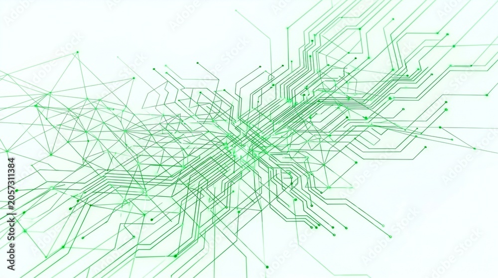 Fototapeta premium Abstract digital technology network lines AQ