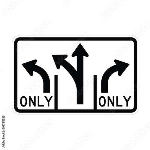 R3-8a Advance Intersection Lane Control Sign