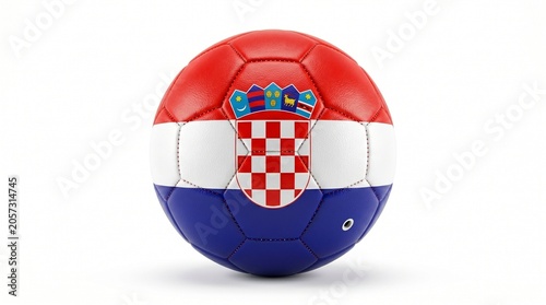Soccer ball with the flag of croatia isolated on white background