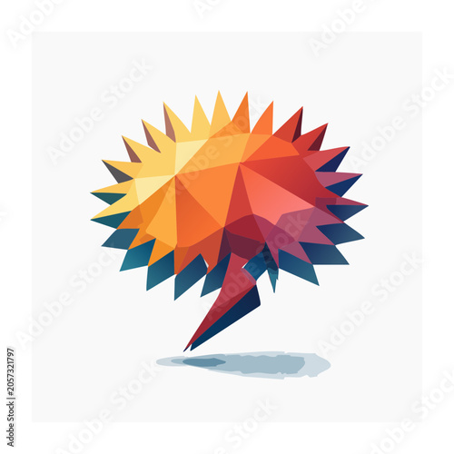 Flat design sunburst with gradient rays