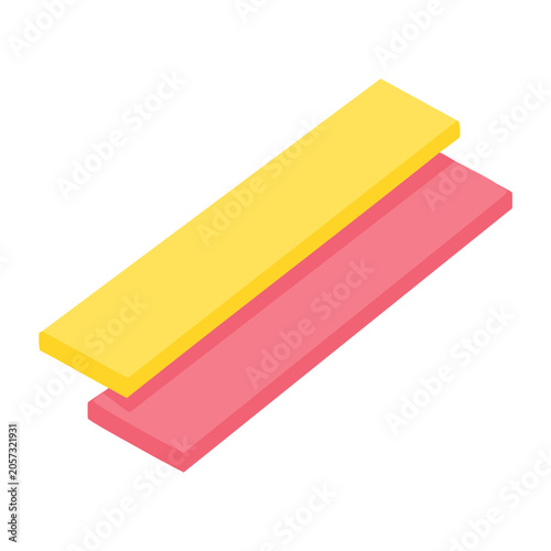 Pink and yellow diagonal ribbon vector