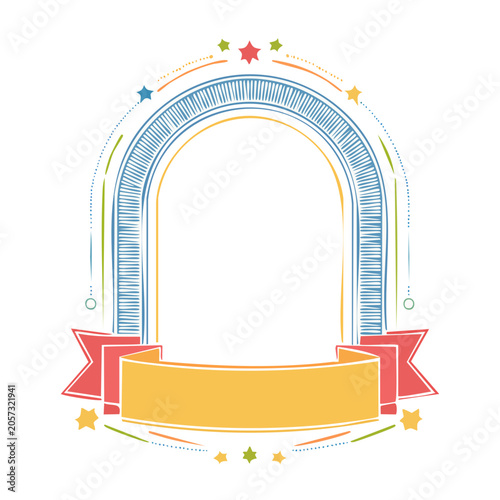 Golden trophy with laurel wreath vector