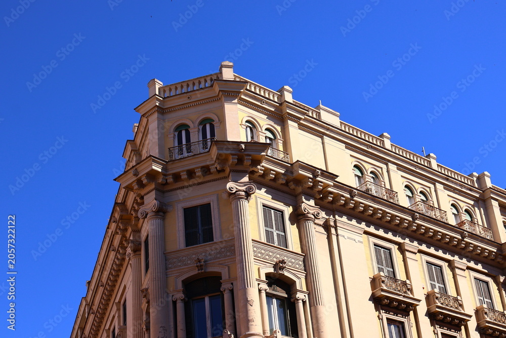 Naklejka premium Historic Classical Architecture Building in Rome, Italy