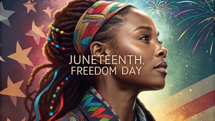 Mixed Media Juneteenth Masterpiece Combining Freedom Heritage And Artistic Expression.