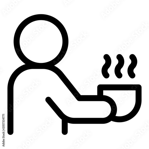Hot Drink icon. Vector line icon