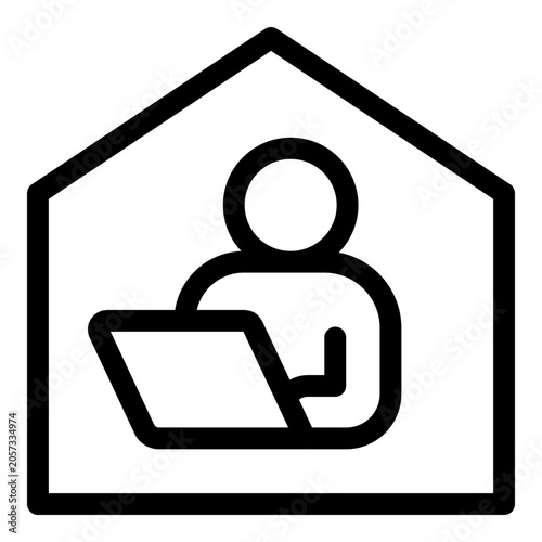 Work From Home icon. Vector line icon