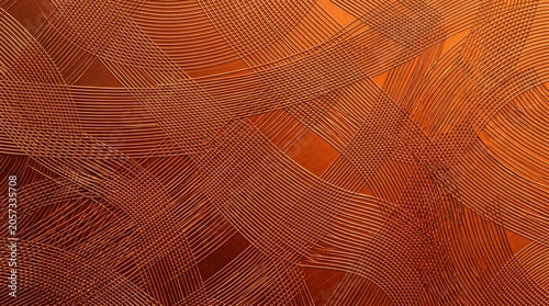 Abstract orange texture with flowing lines in warm tones  
