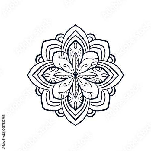 abstract floral background,Hand painted mandala 