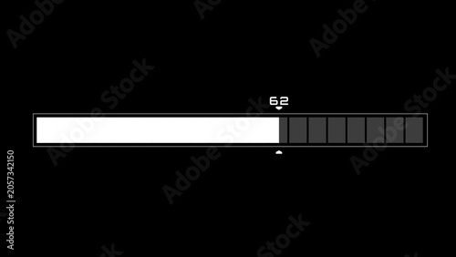 Loading progress bar showing data transfer status at 62 percent