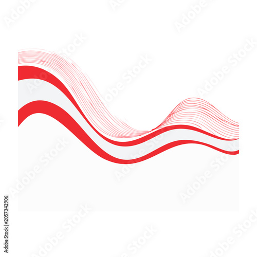 Red ribbon isolated on transparent background