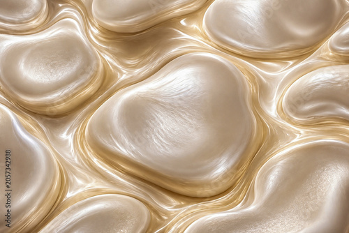 Abstract Pearlescent Organic Forms Background