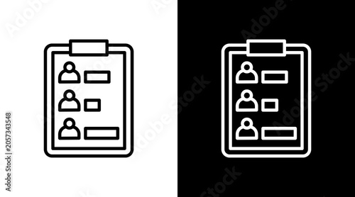 Foto Polling Icon Sheet Black And White