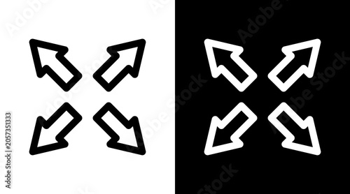 Tableau sur toile Expand Icon Sheet Black And White