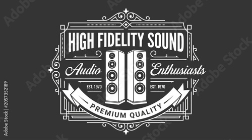 Fotografie High fidelity sound system for audio enthusiasts with premium quality speakers