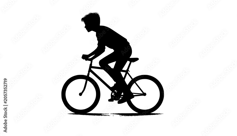 Fototapeta premium silhouette of a cyclist