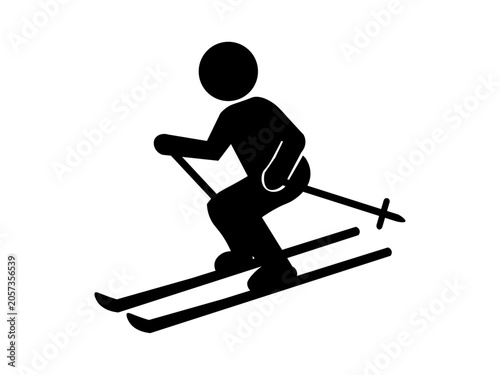 Photography Alpine skier skiing downhill pictogram