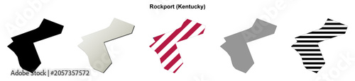 Photos Rockport (Kentucky) blank outline map set