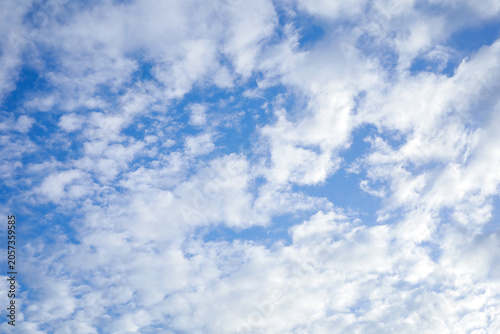Summer Sky View with Charming White Clouds