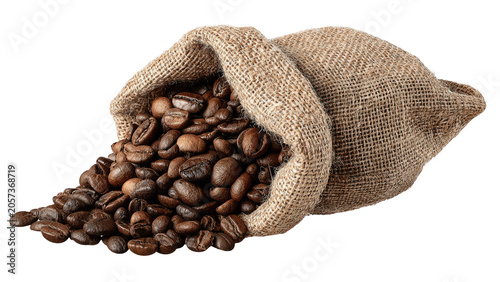 coffee beans on white