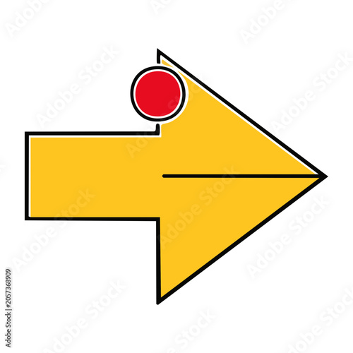 Flat design traffic light icon