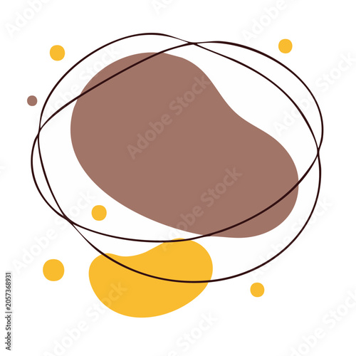 Flat design vector Venn diagram with three circles