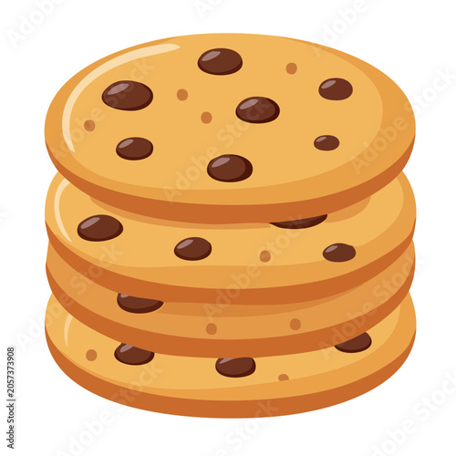 Flat design donut with sprinkles on transparent background