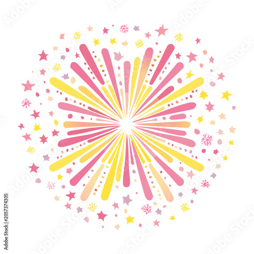 Sunburst with stars and rays vector