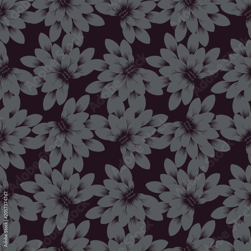 extile design bright background solid abstract three-tone small rose and tiny flower, all-over seamless vector pattern with red and yellow tone color illustration digital image printing factory