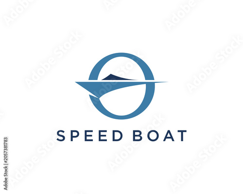 Speedboat logo, letter O logo