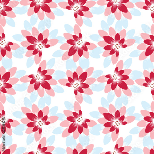 Принти на полотні extile design bright background solid abstract three-tone small rose and tiny fl