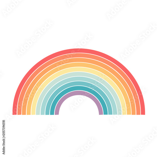 Flat design rainbow arch vector