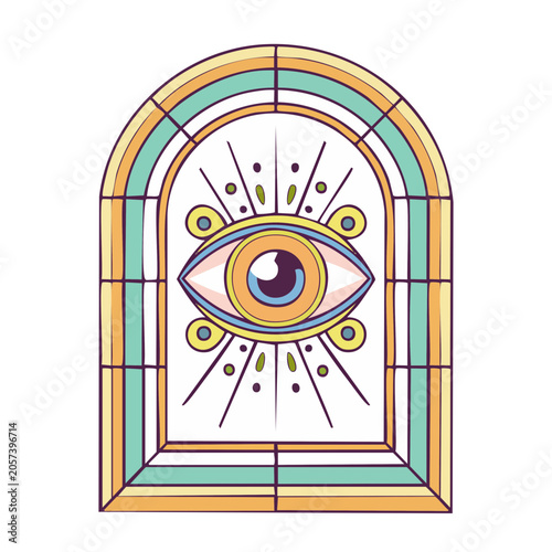 Flat design circular target with crosshair