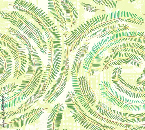 Photos seamless botanical pattern on a light, textured white backdrop, perfect for tropical decor