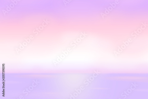 夕暮れ（日の出）ぼやけたカラーグラデーションの背景イラスト