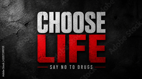 Powerful Minimalist Anti-Drug Poster Design with Bold Typography