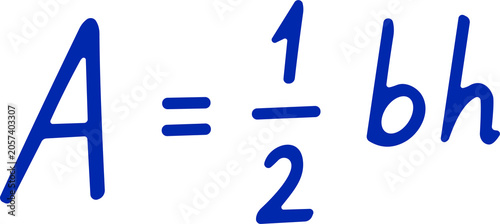 Obraz na plátně Area of Triangle Formula