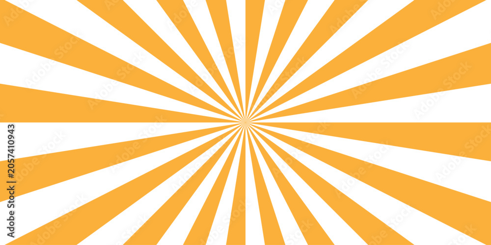 Obraz premium Minimal gradient sunrise radiate striped wave geometric circus light Colorful sun rays sunburst pattern background. Sunburst background vector illustration pattern beam rays.