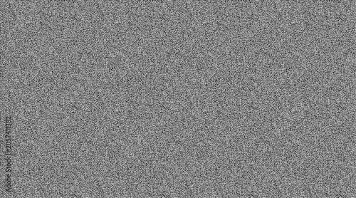 Classic white noise background texture, Monochrome television static signal, Fine grey pixel grain pattern, Abstract digital distortion backdrop