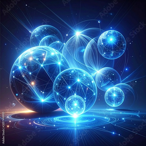Luminous spheres connect networks