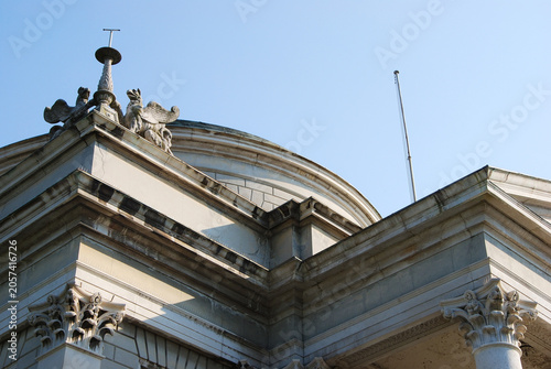Il Tempio Voltiano a Como, Lombardia, Italia.