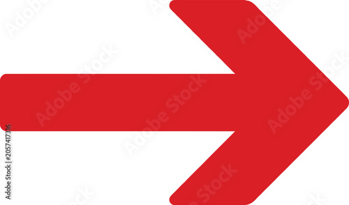 Simple bold red arrow pointing to the right