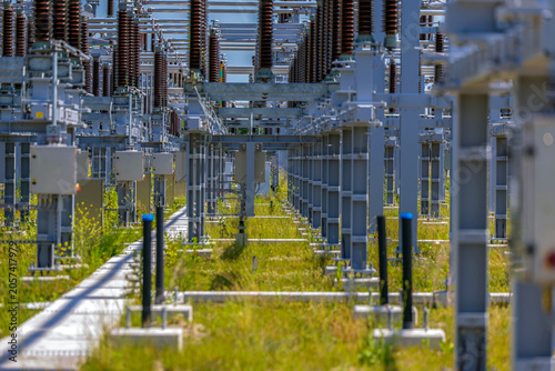 Obraz na plátně Opening of a high-voltage substation of tennet to reduce grid congestion in Sout