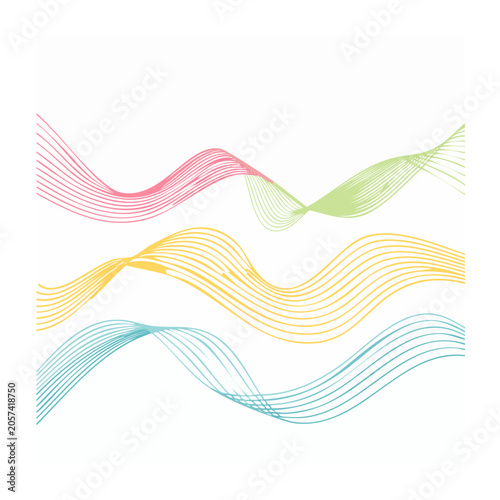 Colorful ribbons flat design vector
