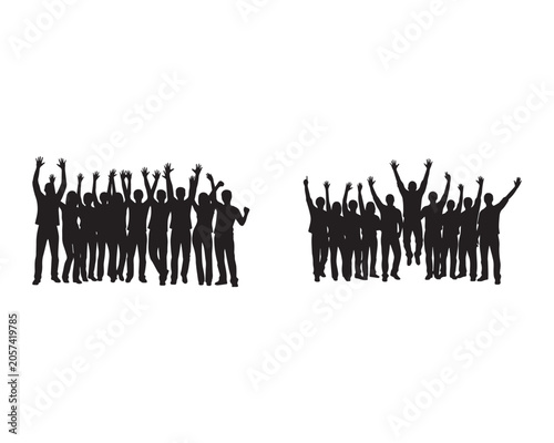 Crowd Celebration Silhouette Collection