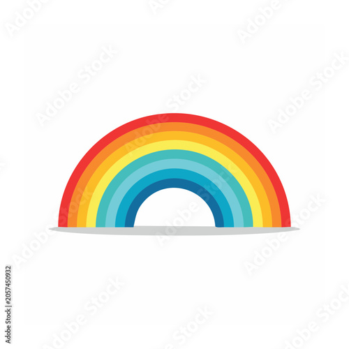 Flat design rainbow arch vector