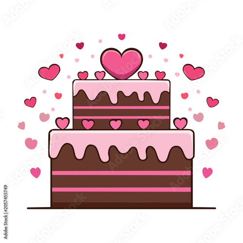 Flat design heart and chocolate bar vector