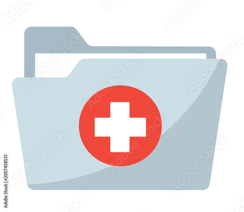 Medical Folder Icon Illustration