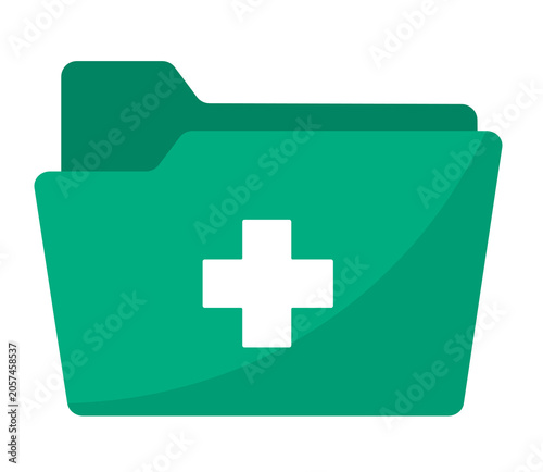 Medical Folder Icon Illustration